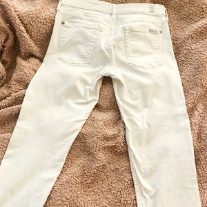 7 for All Mankind, size 28 white, cropped jeans